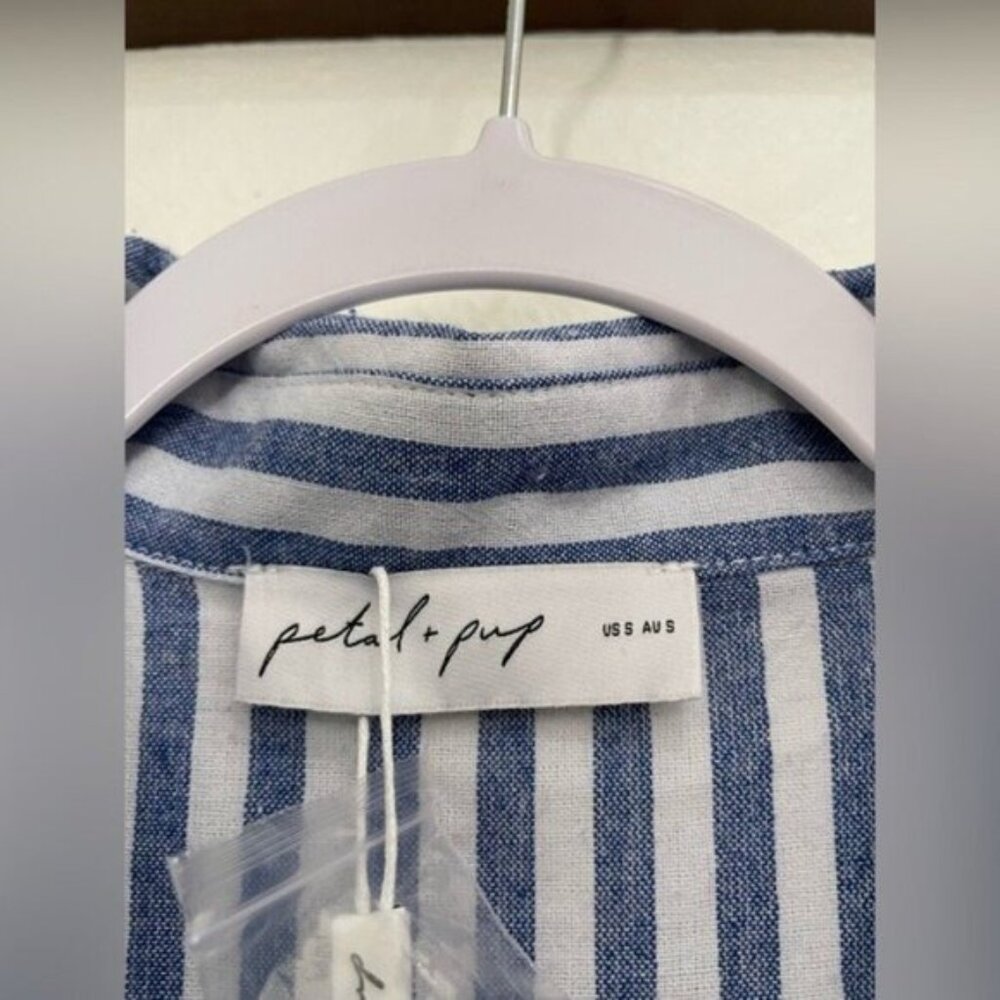 New Petal & Pup Striped Button Top Preppy Old Money Nautical Chic Academia - Picture 8 of 10